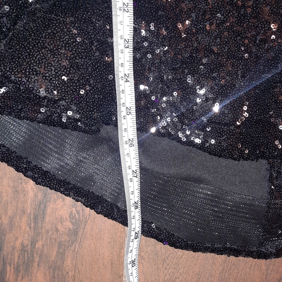 B. Darlin Black Super Sequin Cocktail Formal Dress Size 7/8 Juniors - Picture 14 of 16